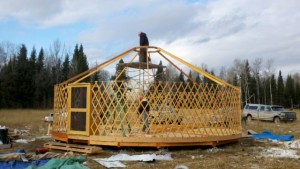 yurt skeleton up